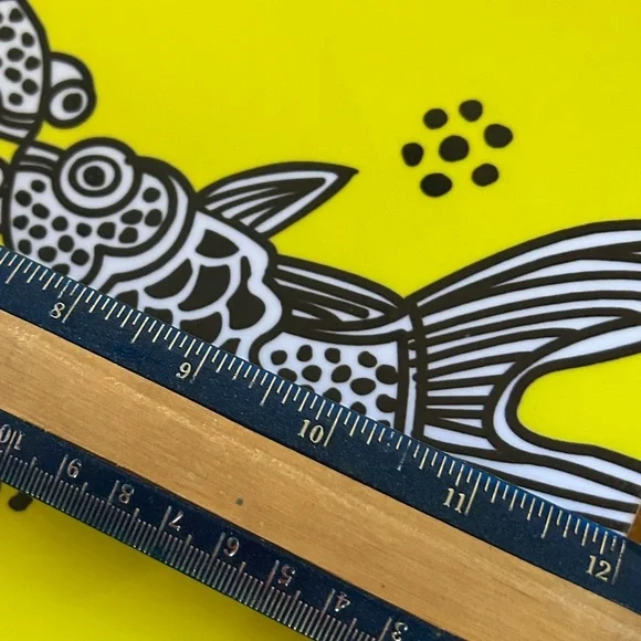 EUC 3 large Anthropologie melanine koi fish platters/plates. 12 inch. Beautiful - Picture 5 of 6